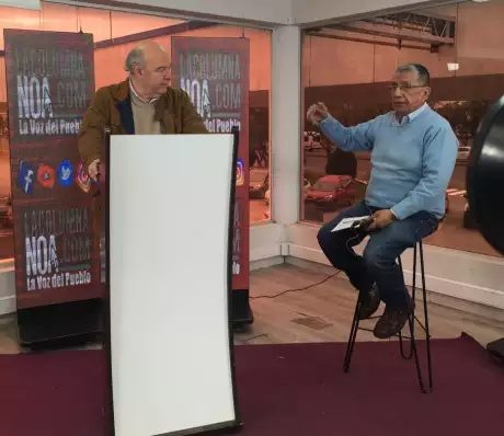 Abel Cornejo, con Edgar Castillo, en La Columna NOA