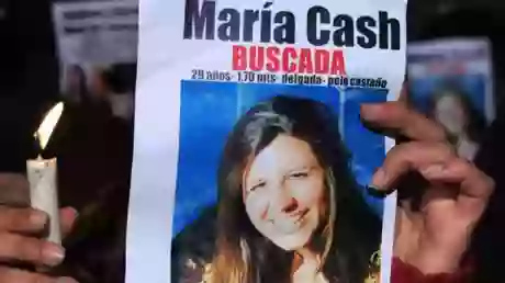 Uno de los tantos panfletos, afiches, de la cara de María Cash distribuidos en varias provincias.