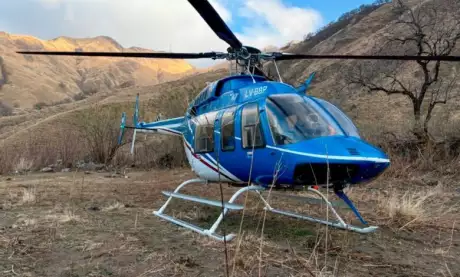  Se concretó la evacuación aérea de un paciente mayor accidentado en La Caldera.Foto: Gobierno de la Povincia