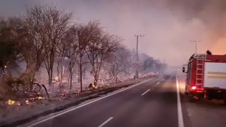 Se cumplió lo que se señalaba desde Defensa Civil de alta siniestralidad de incendios por la falta de humedad. (Foto Gtza. Radio Cafayate).