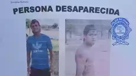 El afiche que publicó la Policía de Bolivia tras la desaparición de Maximiliano Pastrana.