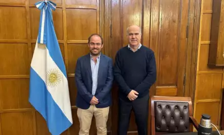  Vidal junto al secretario nacional, Sergio Irraeta. Foto: Prensa Prograno.