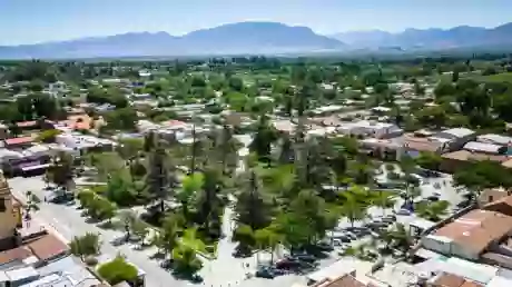 Vista aérea de la ciudad de Cafayate.