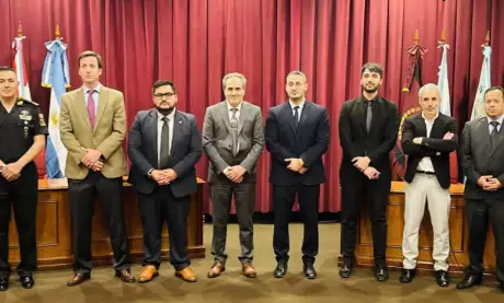  Fiscales y procurador Pedro García Castiella (centro) asistentes al taller en contra de la narcocriminalidad.