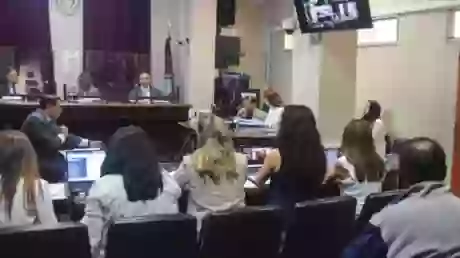 Imagen de una de las audiencias presididas por el Tribunal Oral Federal 1 de Salta.