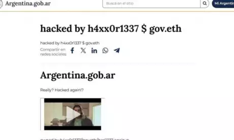  La web hackeada. Foto: Diario Panorama