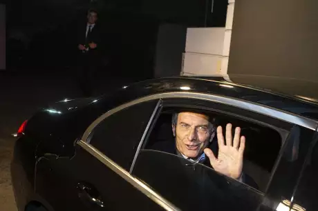 Mauricio Macri durante una visita al presidente Luis Lacalle Pou (archivo, mayo de 2022) Foto: Ernesto Ryan