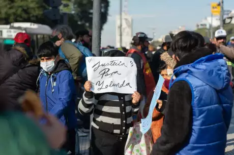 Expresiones de solidaridad con Yolanda Vargas en Buenos Aires. Imagen: Redes sociales